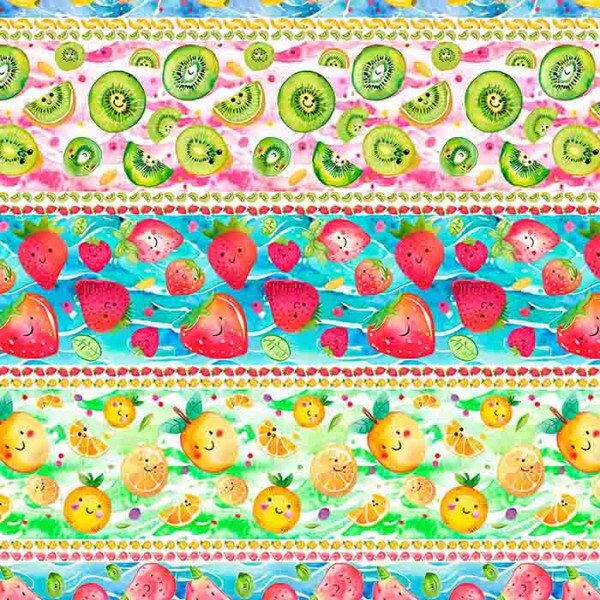 JL25 - TRICOLINE COLEÇÃO CUTE FRUIT - BARRADO 100% ALGODÃO - 99625/001