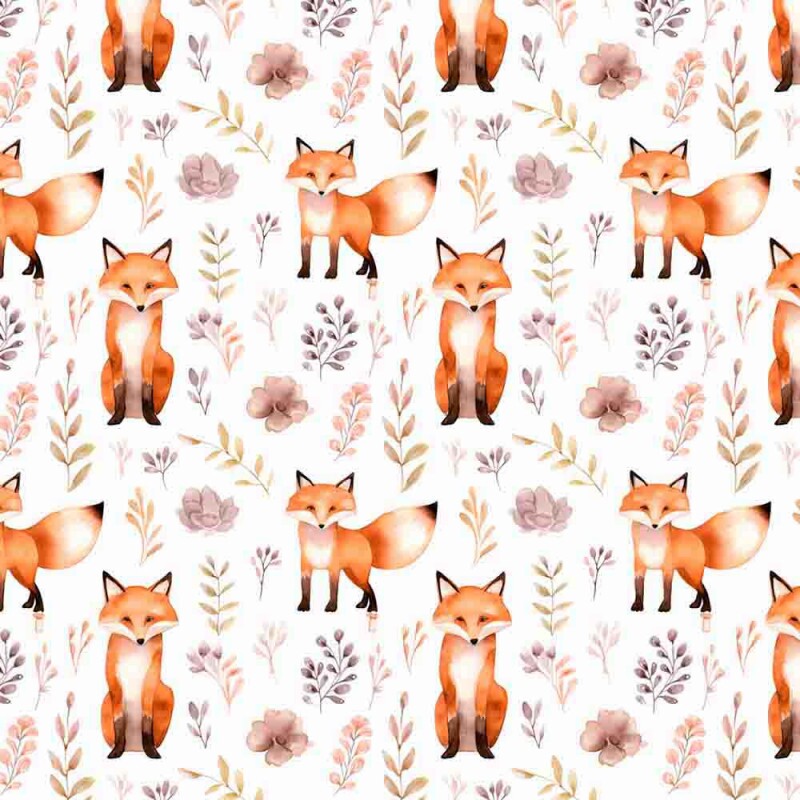 AG25 - TRICOLINE DIGITAL - COL. BOHO WOODLAND - RAPOSA - 100% ALGODÃO - 00824/001