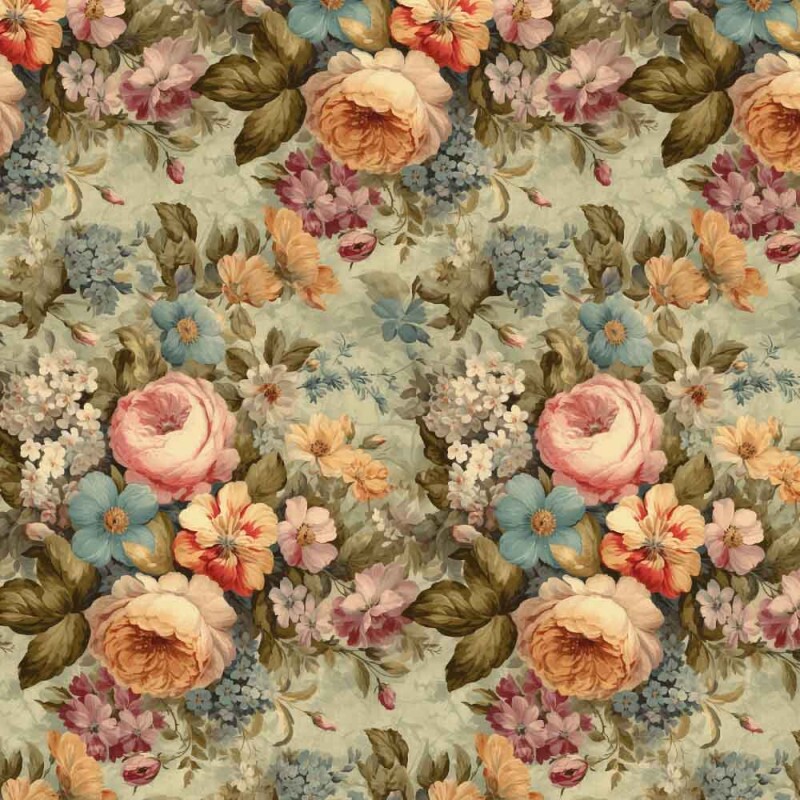 BS - TRICOL. COLEÇÃO VINTAGE - FLORAL MEDIO VERDE - 100% ALGODAO - 00114/001 BS - TRICOL. COLEÇÃO VINTAGE - FLORAL MEDIO VERDE - 100% ALGODAO - 00114/001