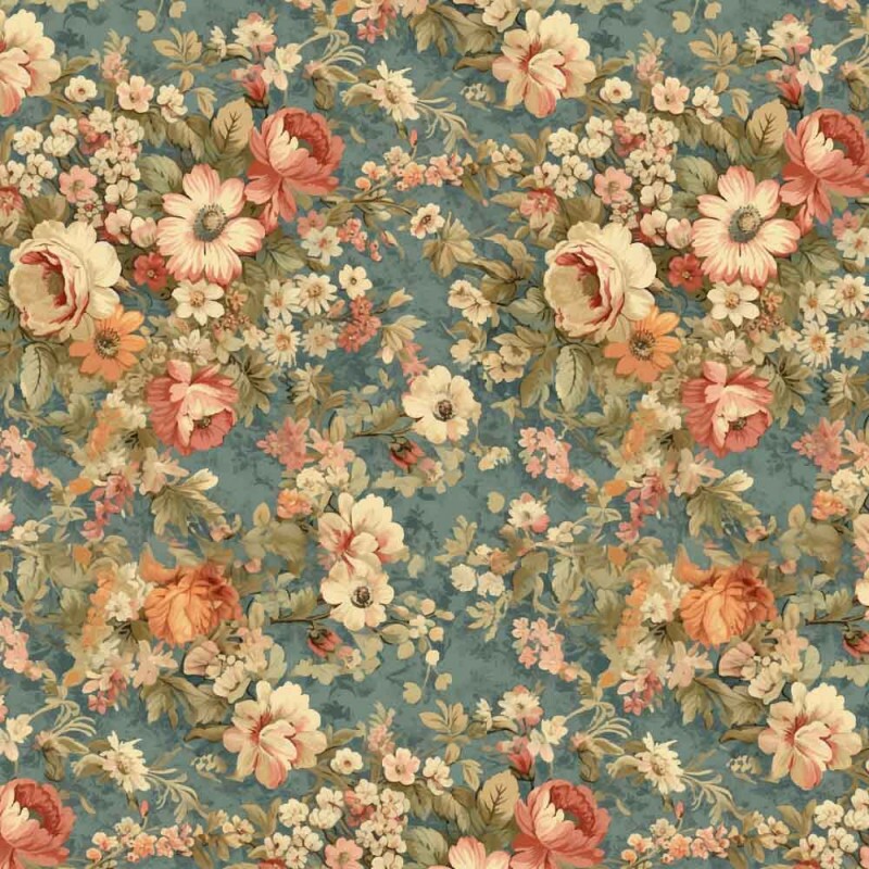 BS - TRICOLINE VINTAGE FLORAL MENOR AZUL - 100% ALGODAO - 00113/001 BS - TRICOLINE VINTAGE FLORAL MENOR AZUL - 100% ALGODAO - 00113/001