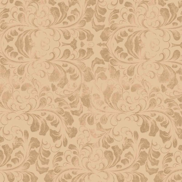 MG25 - TRICOLINE VINTAGE FLORAL - TEXTURA RAMOS BEGE - 100% ALGODAO - 00107/001