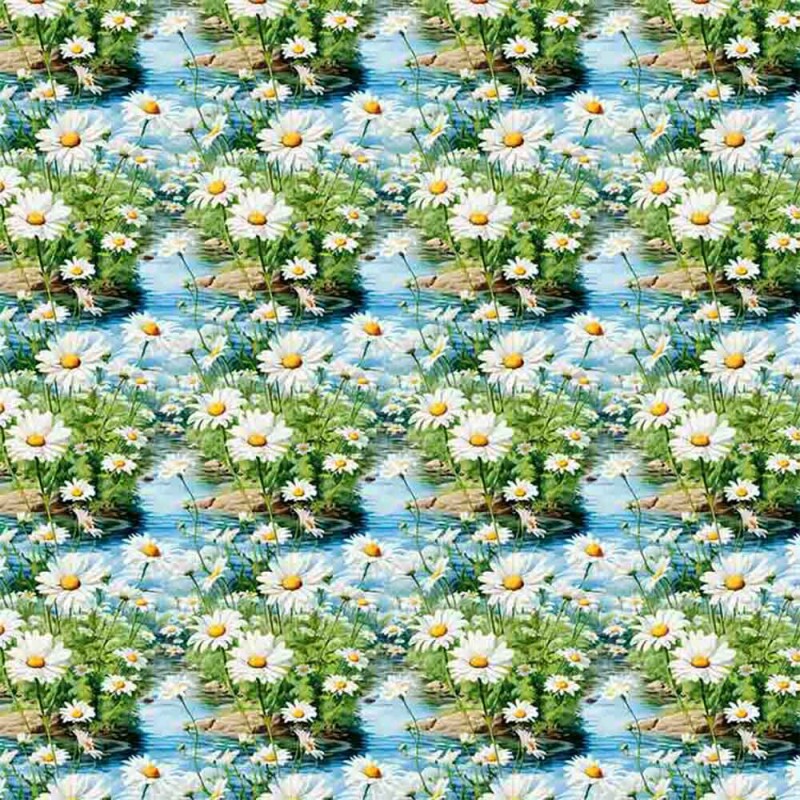 AG25 - TRICOL. COLEÇÃO DAISIES - MARGARIDA PAISAGEM - 100% ALGODAO 00377/001