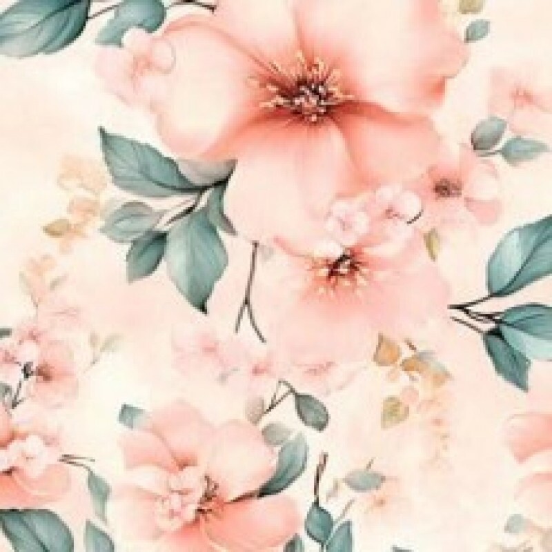 BS - TRICOL. COLEÇÃO SPRING BLUSH - FLORAL MEDIO - 100% ALGODÃO 01936/001