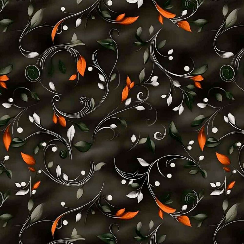 ST25 -TRICOL. COLEÇÃO AMBER WINGS - RAMOS FUNDO ESCURO - 100% ALGODÃO 01947/001 ST25 -TRICOL. COLEÇÃO AMBER WINGS - RAMOS FUNDO ESCURO - 100% ALGODÃO 01947/001