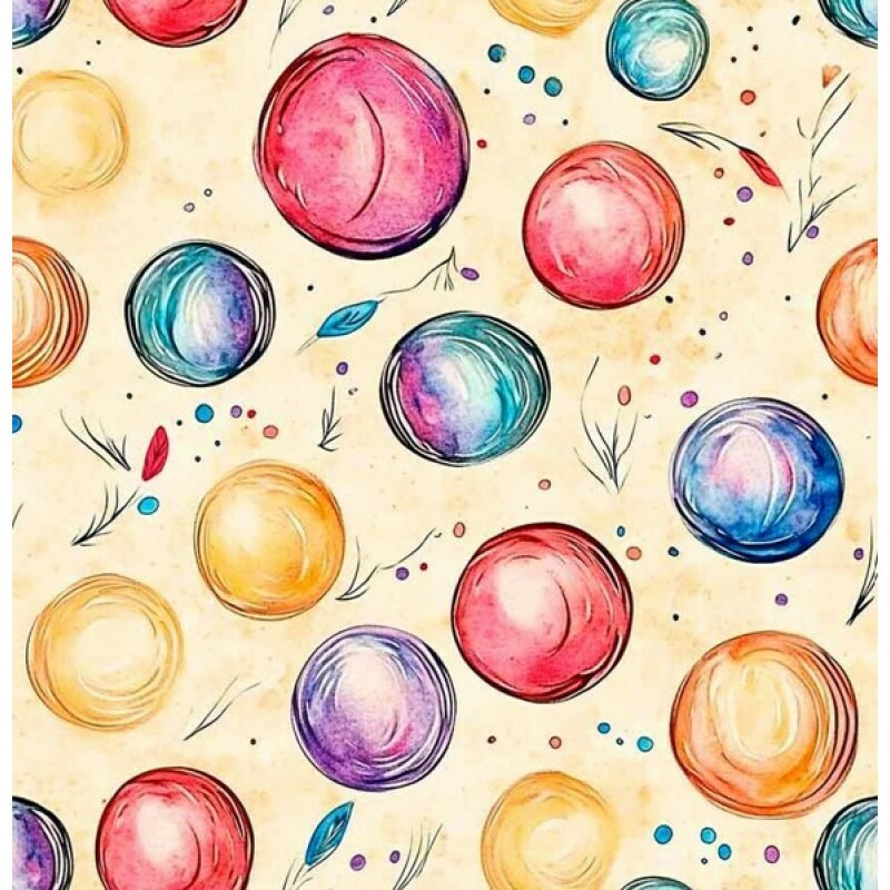 NV25 -TRICOL. COLEÇÃO PETALAS E POESIA - BOLAS - 100% ALGODÃO 02002/001