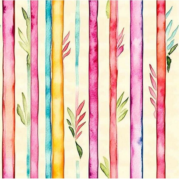 NV25 -TRICOL. COLEÇÃO PETALAS E POESIA - LISTRADO - 100% ALGODÃO 02003/001