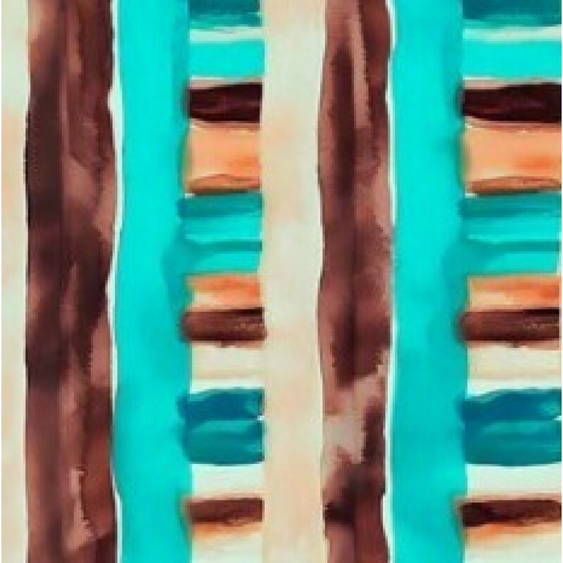 OT25 - TRICOL. COLEÇÃO TURQUOISE - TEXTURA GEOMETRICA - 100% ALGODÃO 02009/001