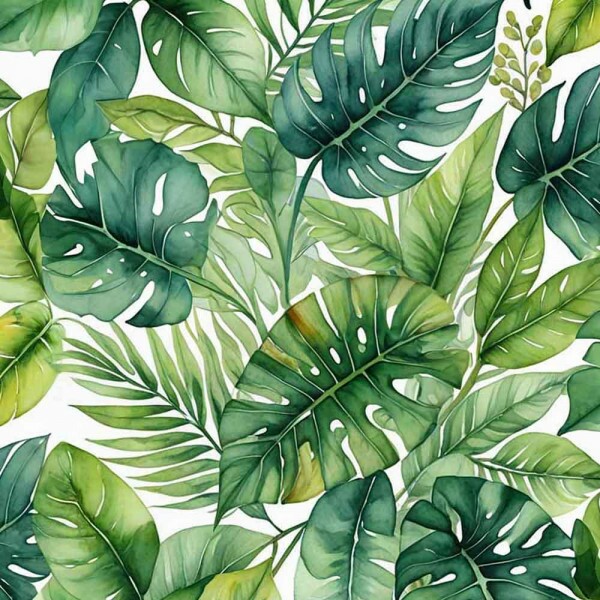 ST25 - SARJA DIGITAL HIDRORREPELENTE - FOLHAGEM FUNDO CLARO - 100% ALGODÃO 01875/001