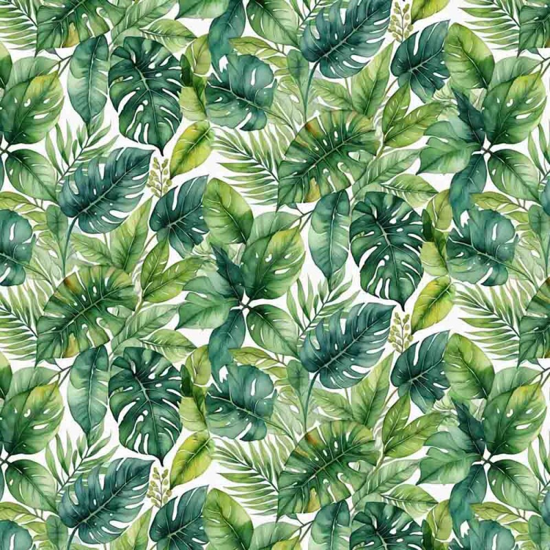 BS - TRICOL. COLEÇÃO TROPICAL - FOLHAGEM FUNDO CLARO - 100% ALGODÃO 01876/001 BS - TRICOL. COLEÇÃO TROPICAL - FOLHAGEM FUNDO CLARO - 100% ALGODÃO 01876/001