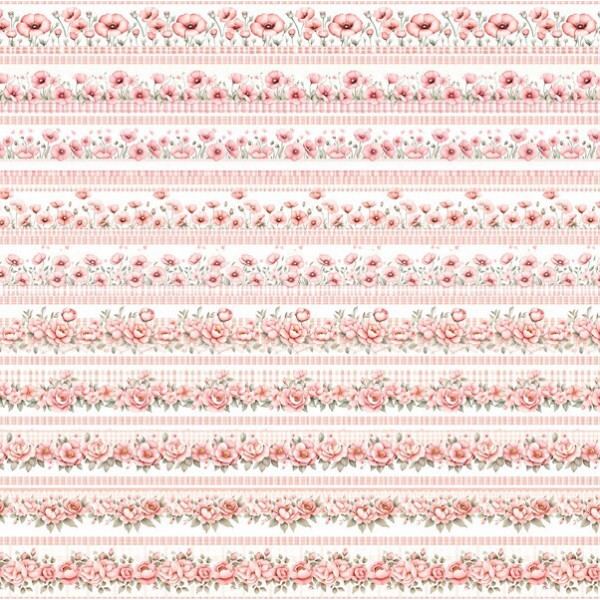 ST25 - TRICOL. COLEÇÃO BARRADOS PEONEIS - ROSAS - 100% ALGODÃO 02026/001