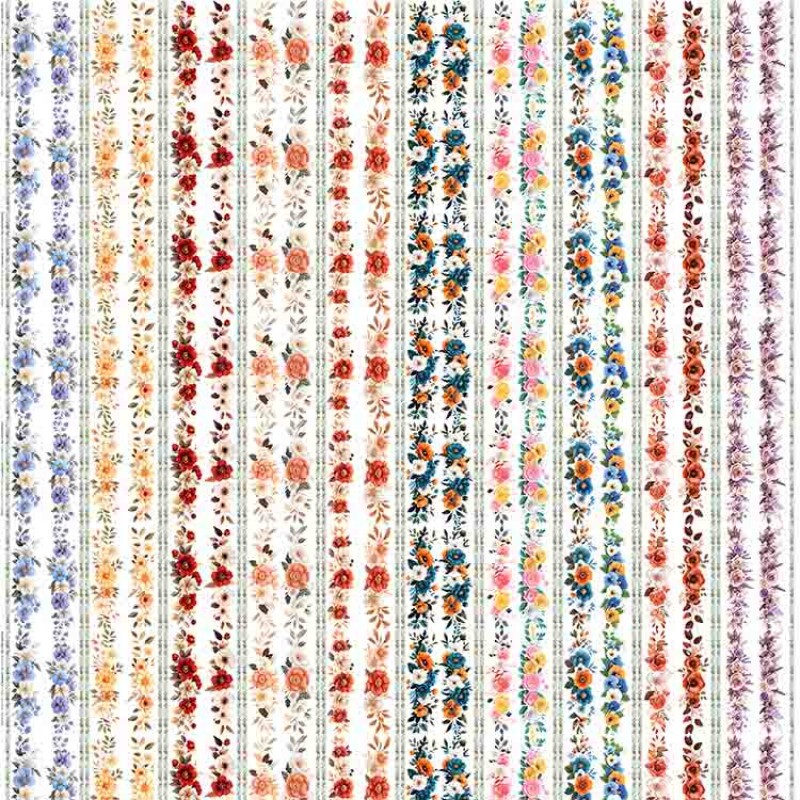 ST25 - TRICOL. COLEÇÃO BARRADOS PEONEIS - FLORAL COLORIDO - 100% ALGODÃO 02022/001 ST25 - TRICOL. COLEÇÃO BARRADOS PEONEIS - FLORAL COLORIDO - 100% ALGODÃO 02022/001