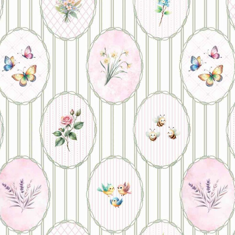 BS - TRICOL. COLEÇÃO PROVENCE BABY - MOLDURAS OVAIS - 100% ALGODÃO 02011/001 BS - TRICOL. COLEÇÃO PROVENCE BABY - MOLDURAS OVAIS - 100% ALGODÃO 02011/001