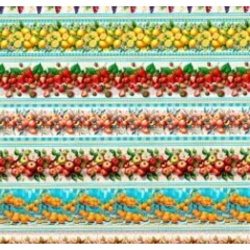 OT25 - TRICOL. COLEÇÃO BARRADOS - FRUTAS - 100% ALGODÃO 02342/001