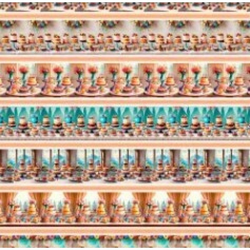 OT25 - TRICOL. COLEÇÃO BARRADOS - BOLOS - 100% ALGODÃO 02341/001