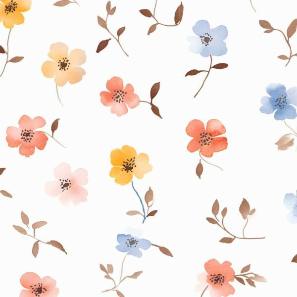 ST25 - TRICOL. COLEÇÃO TINY WATERCOLOR - PETALAS COM CAULE -100% ALGODÃO 02309/001