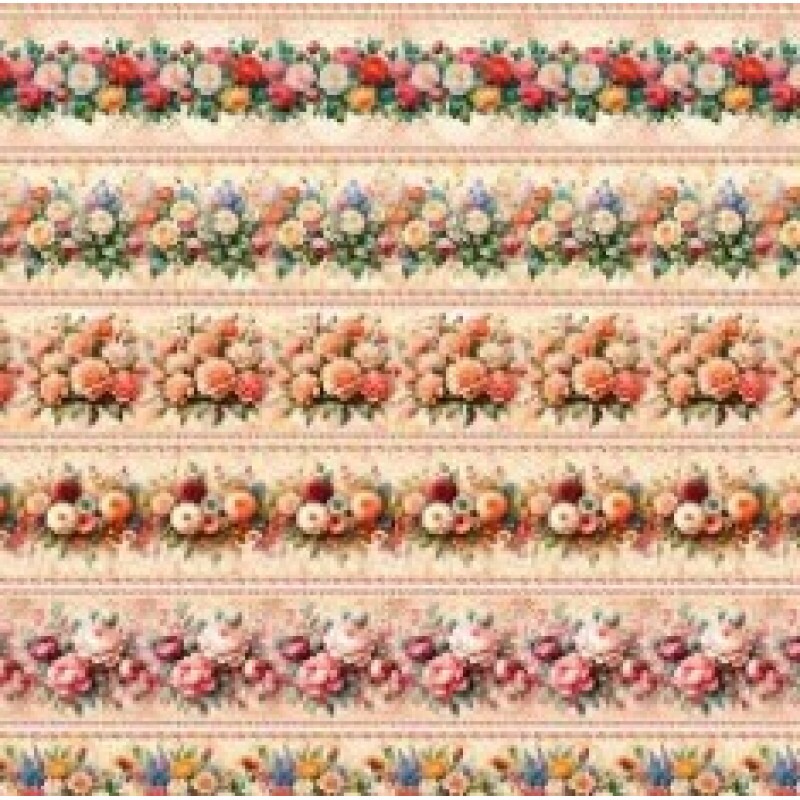 OT25 - TRICOL. COLEÇÃO BARRADOS - FLORAL 100% ALGODÃO - 04423-001