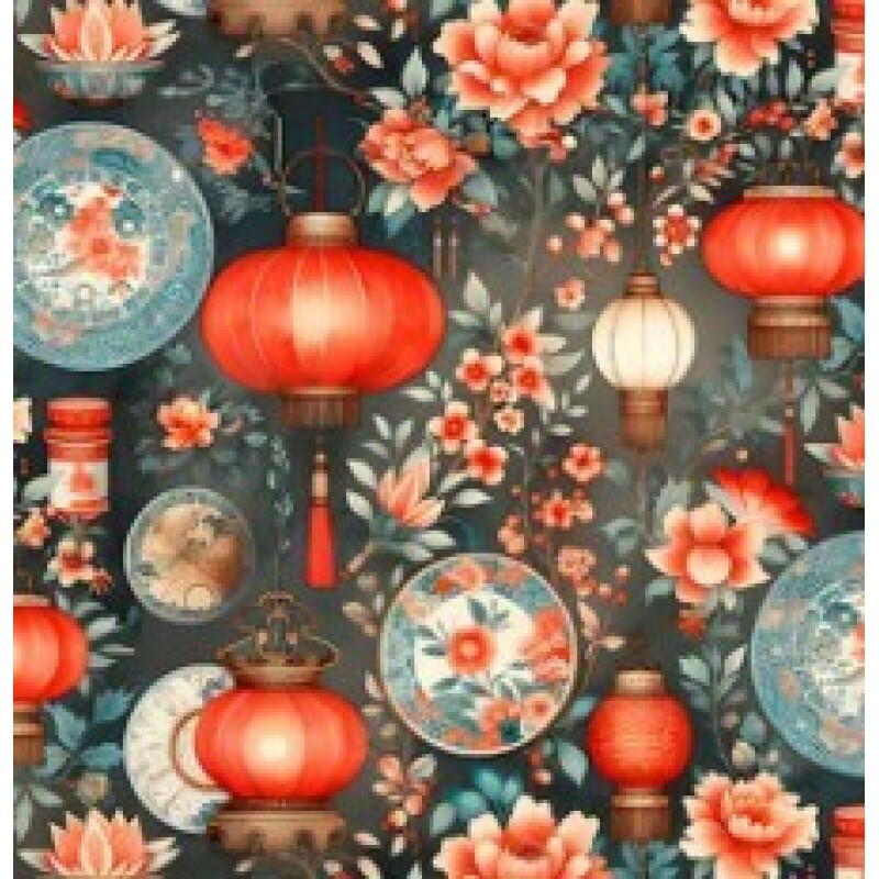 OT25 - TRICOL. COLEÇÃO TESOUROS DO ORIENTE - LUMINARIAS E MANDALAS - 100% ALGODÃO 03265/001