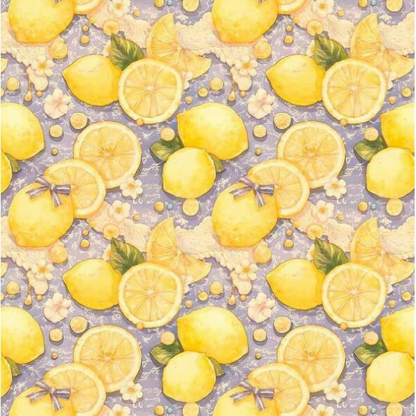 NV25 - TRICOL. COLEÇÃO GREY LEMON - LIMÃO PEQUENO FUNDO CINZA - 100% ALGODÃO 03920-001