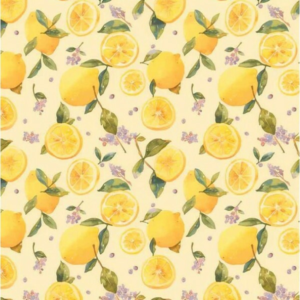 NV25 - TRICOL. COLEÇÃO GREY LEMON - LIMÃO PEQUENO FUNDO AMARELO - 100% ALGODÃO 03921-001