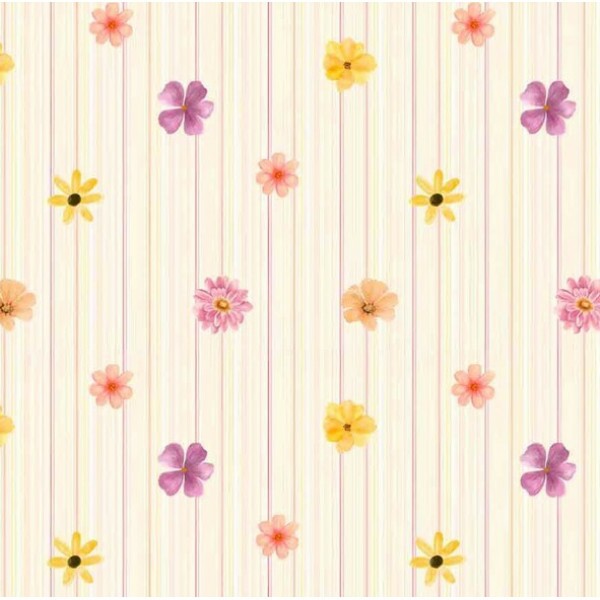 NV25 - TRICOL. COLEÇÃO LADY BEAR - FLORAL COLORIDO PEQUENO - 100% ALGODÃO 04649-001