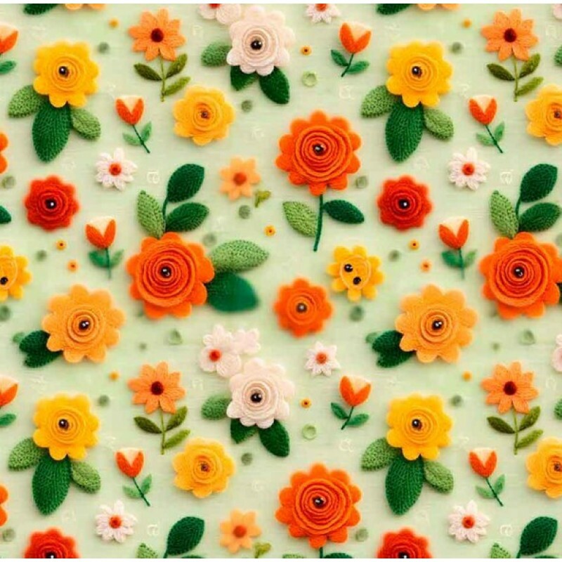 NV25 - TRICOL. COLEÇÃO GIRLS AND PUPPIES - FLORAL MIUDO FUNDO VERDE -100% ALGODÃO 04720-001 NV25 - TRICOL. COLEÇÃO GIRLS AND PUPPIES - FLORAL MIUDO FUNDO VERDE -100% ALGODÃO 04720-001