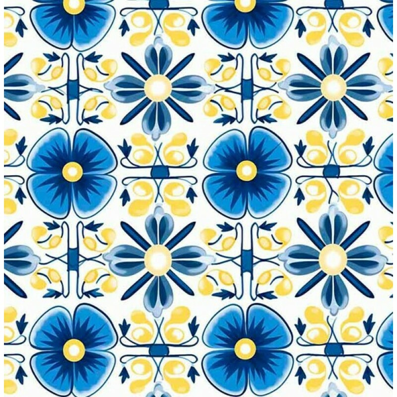 NV25 - TRICOL. COLEÇÃO AZULEJOS - AZULEJO MENOR - 100% ALGODÃO 04735-001