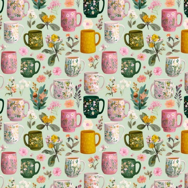 JA26 - TRICOL. COLEÇÃO TEA - CANECAS - 100% ALGODÃO - A0070-001- 0,50m X 1,50m JA26 - TRICOL. COLEÇÃO TEA - CANECAS - 100% ALGODÃO - A0070-001- 0,50m X 1,50m