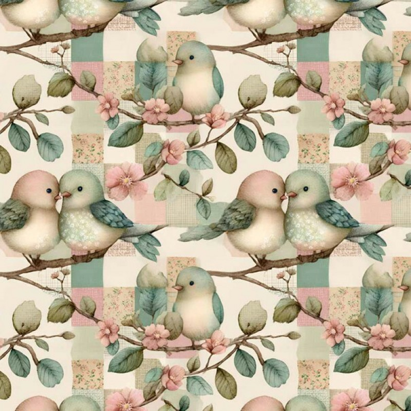 JA26 - TRICOL. COLEÇÃO BIRD PATCH - PASSARINHO PEQUENO - 100% ALGODÃO - A0446-001 JA26 - TRICOL. COLEÇÃO BIRD PATCH - PASSARINHO PEQUENO - 100% ALGODÃO - A0446-001