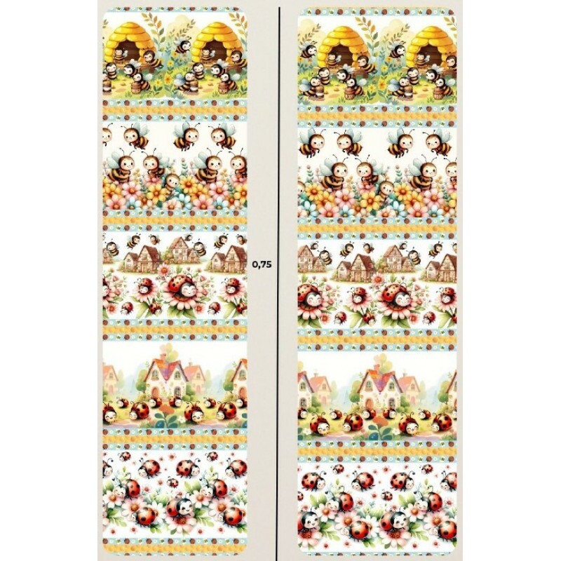 FV26 - TRICOL. COLEÇÃO LADY BEES - BARRADO - 100% ALGODÃO - A0512-001