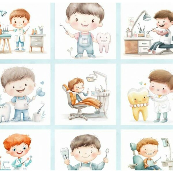 FV26 - TRICOL. COLEÇÃO PROFISSÕES - QUADROS DENTISTA - 100% ALGODÃO - A0876-001