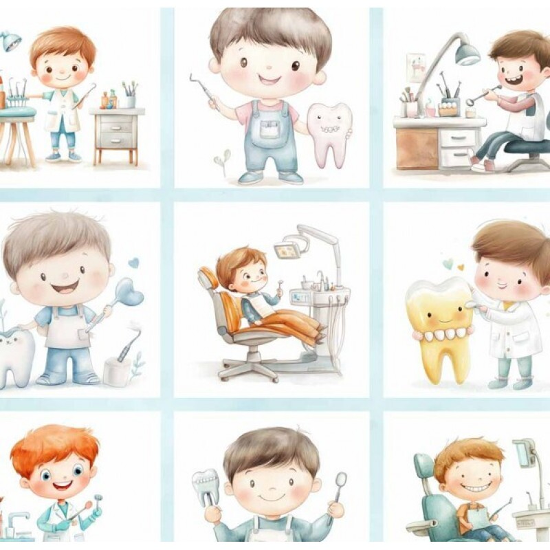 FV26 - TRICOL. COLEÇÃO PROFISSÕES - QUADROS DENTISTA - 100% ALGODÃO - A0876-001