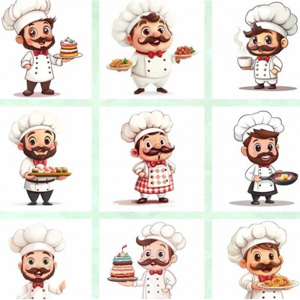 FV26 - TRICOL. COLEÇÃO PROFISSÕES - QUADROS COZINHEIROS - 100% ALGODÃO - A0888-001