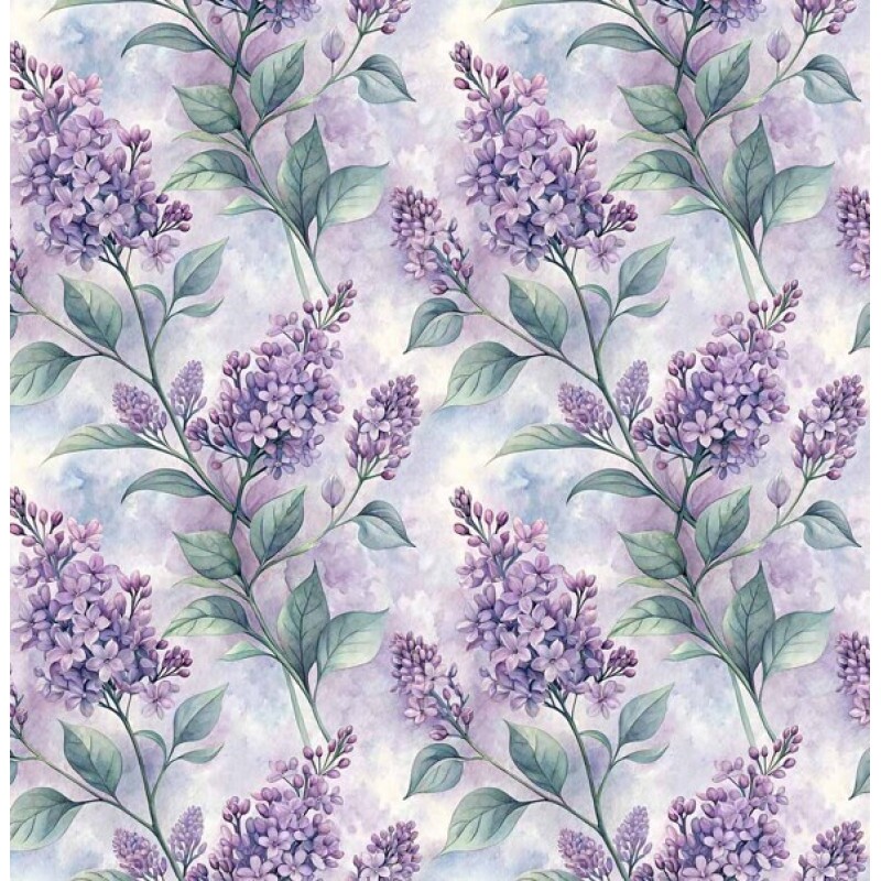 FV26 - TRICOL. COLEÇÃO FLORICULTURA - LAVANDAS - 100% ALGODÃO