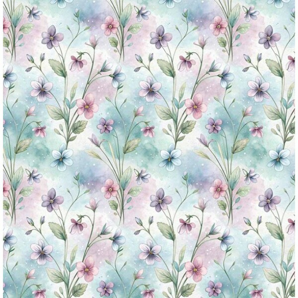 FV26 - TRICOL. COLEÇÃO FLORICULTURA - MINI FLORAL - 100% ALGODÃO