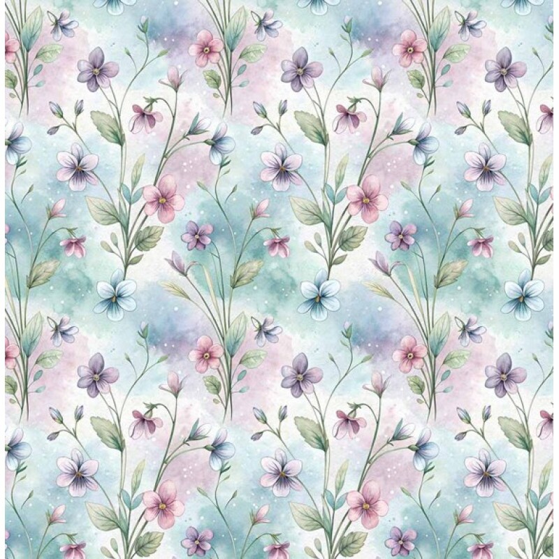 FV26 - TRICOL. COLEÇÃO FLORICULTURA - MINI FLORAL - 100% ALGODÃO