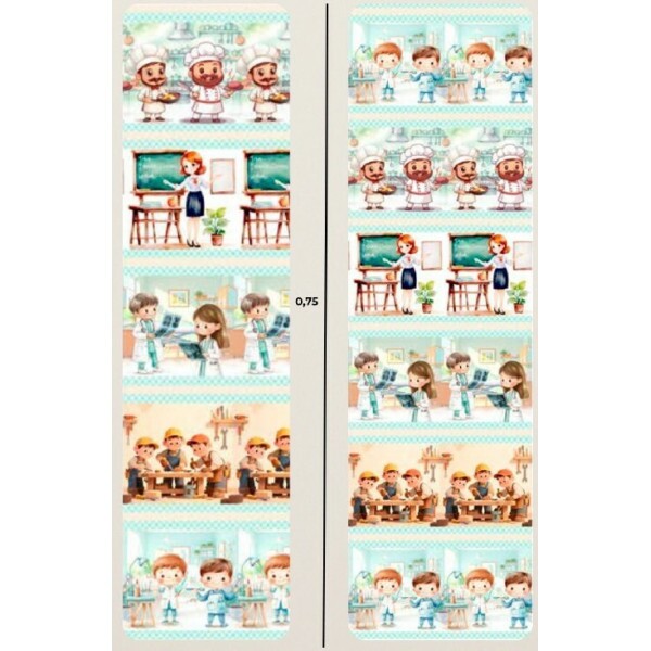 FV26 - TRICOL. COLEÇÃO PROFISSÕES - BARRADOS - 100% ALGODÃO - 01064-001