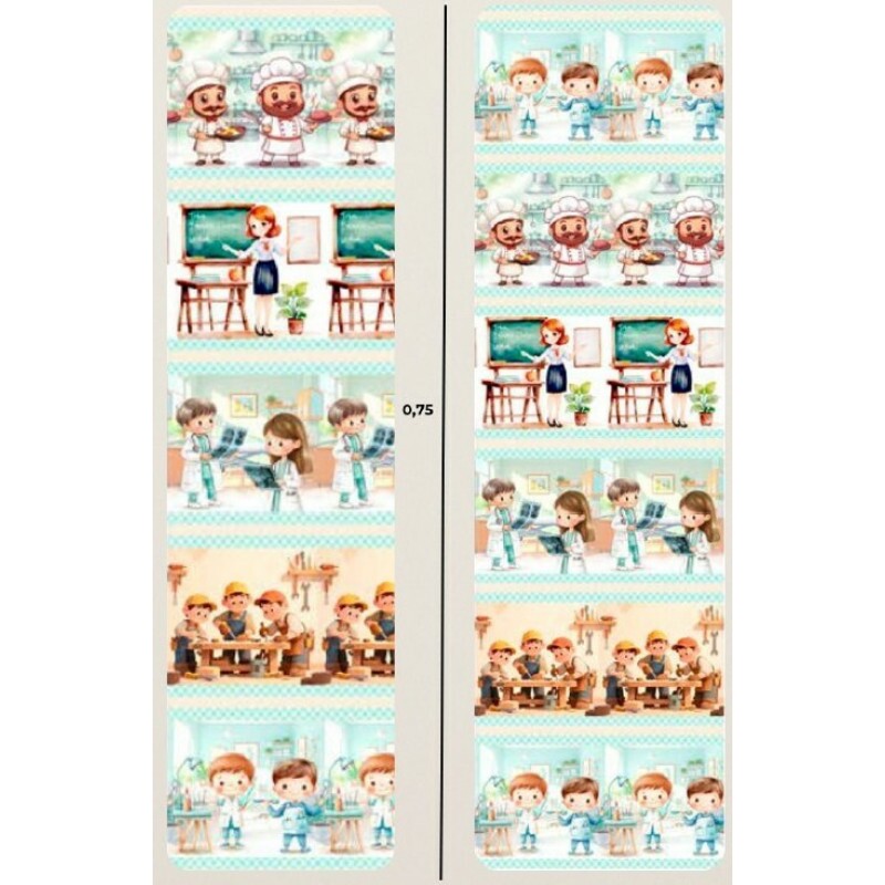 FV26 - TRICOL. COLEÇÃO PROFISSÕES - BARRADOS - 100% ALGODÃO - 01064-001