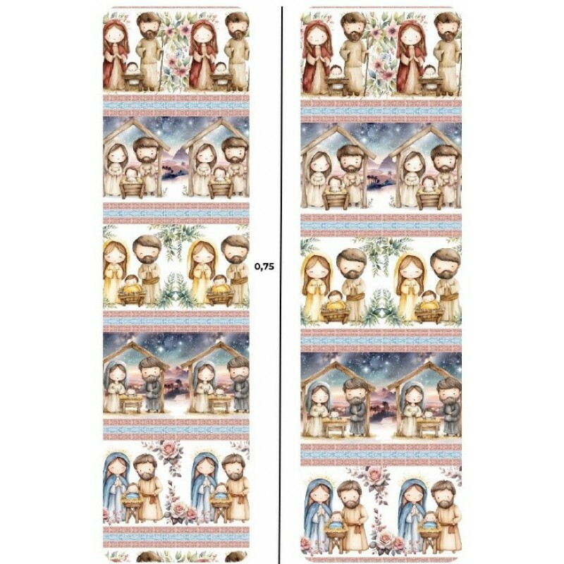 FV26 - TRICOL. COLEÇÃO SAGRADA FAMÍLIA INFANTIL - BARRADO - 100% ALGODÃO - 01065-001 FV26 - TRICOL. COLEÇÃO SAGRADA FAMÍLIA INFANTIL - BARRADO - 100% ALGODÃO - 01065-001