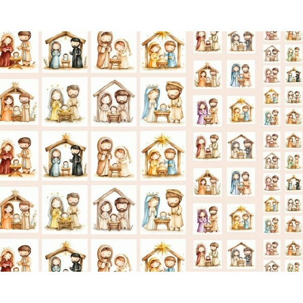 FV26 - TRICOL. COLEÇÃO SAGRADA FAMÍLIA INFANTIL - PAINEIS - 100% ALGODÃO - 01066-001