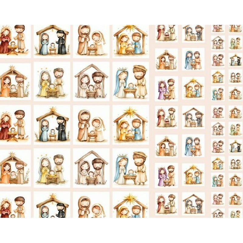 FV26 - TRICOL. COLEÇÃO SAGRADA FAMÍLIA INFANTIL - PAINEIS - 100% ALGODÃO - 01066-001 FV26 - TRICOL. COLEÇÃO SAGRADA FAMÍLIA INFANTIL - PAINEIS - 100% ALGODÃO - 01066-001