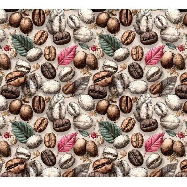 MR26 - TRICOL. COLEÇÃO CAFÉ COM CANELA - GRÃOS DE CAFÉ - 100% ALGODÃO - A1155-001