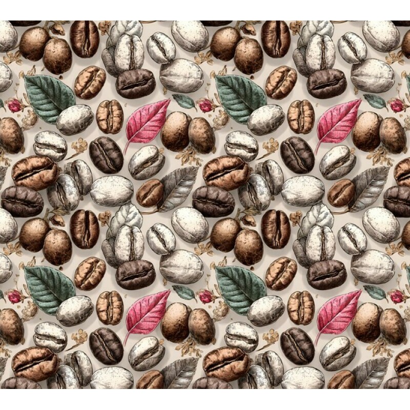 MR26 - TRICOL. COLEÇÃO CAFÉ COM CANELA - GRÃOS DE CAFÉ - 100% ALGODÃO - A1155-001