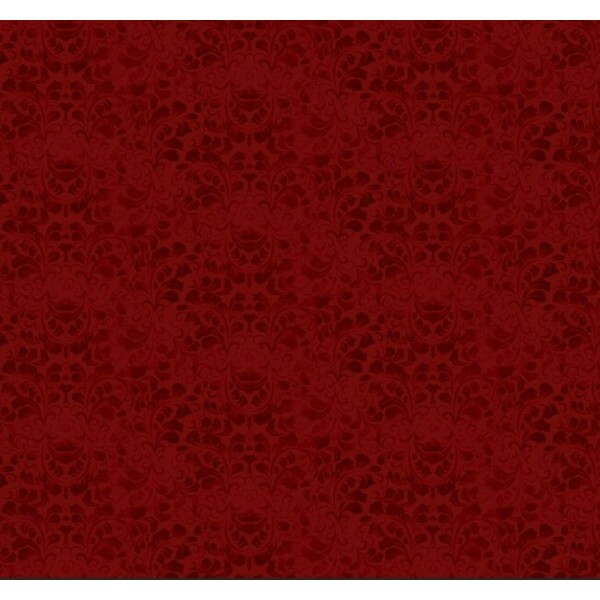 MR26 - TRICOL. COLEÇÃO BAROQUE - TEXTURA ARABESCO VERMELHO - 100% ALGODÃO - A1356-001