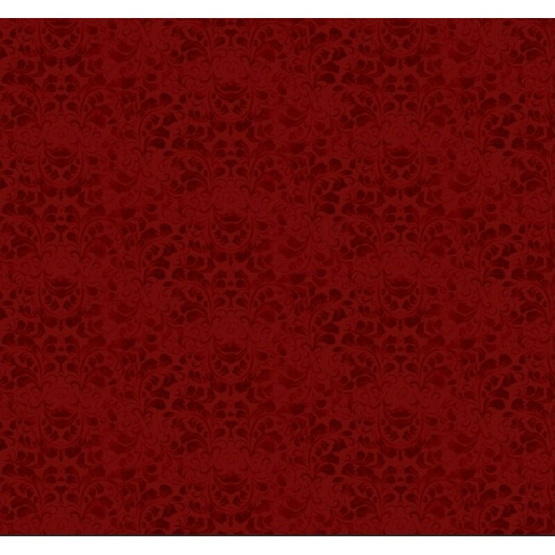 MR26 - TRICOL. COLEÇÃO BAROQUE - TEXTURA ARABESCO VERMELHO - 100% ALGODÃO - A1356-001