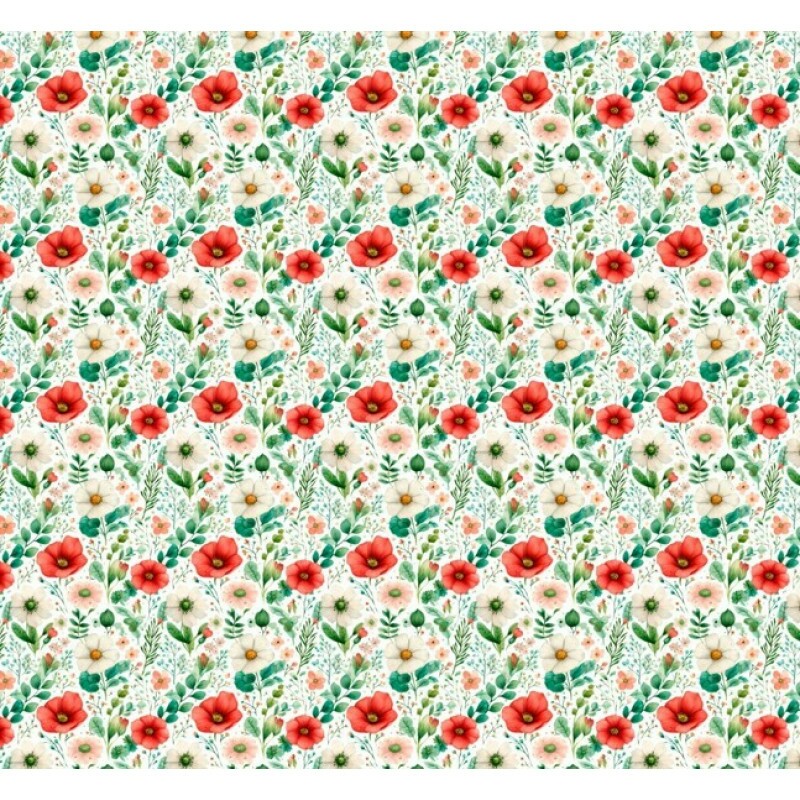 MR26 - TRICOL. COLEÇÃO CUTE GIRLS - FLORAL - 100% ALGODÃO