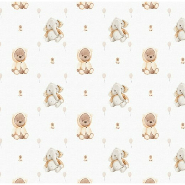 MR26 - TRICOL. COLEÇÃO DUPLA FOFURA - URSO E ELEFANTE - 100% ALGODÃO