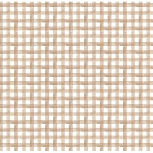 MR26 - TRICOL. COLEÇÃO DUPLA FOFURA - XADREZ BEGE - 100% ALGODÃO