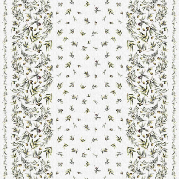 AB26 - SARJA HIDRORREPELENTE COLEÇÃO OLIVA - BARRADO AZEITONAS - 100% ALGODÃO - A2526-001