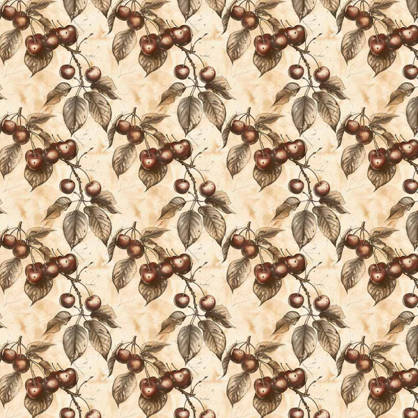 AB26 - TRICOL. COLEÇÃO VINTAGE FRUITS - CEREJA - 100% ALGODÃO - A2640-001