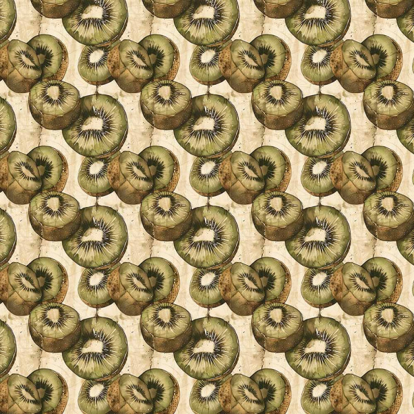 AB26 - TRICOL. COLEÇÃO VINTAGE FRUITS - KIWI - 100% ALGODÃO - A2647-001